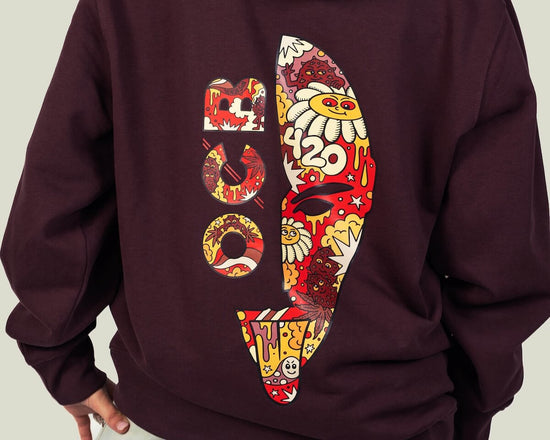 Hoodie Premium Wear Unisex Venyason x OCB Special Edition - Burgundy
